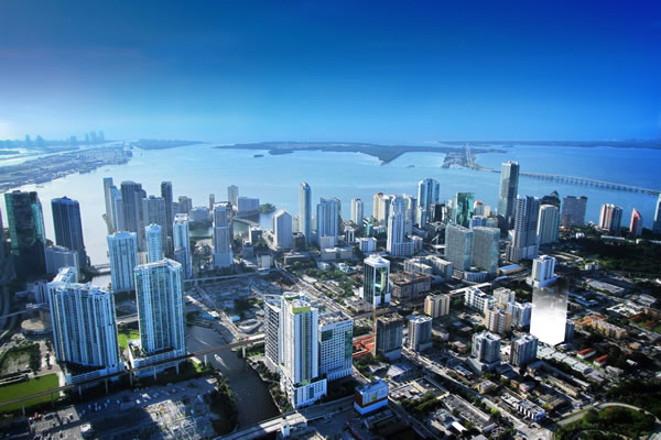 Foto panorâmica de Brickell Miami