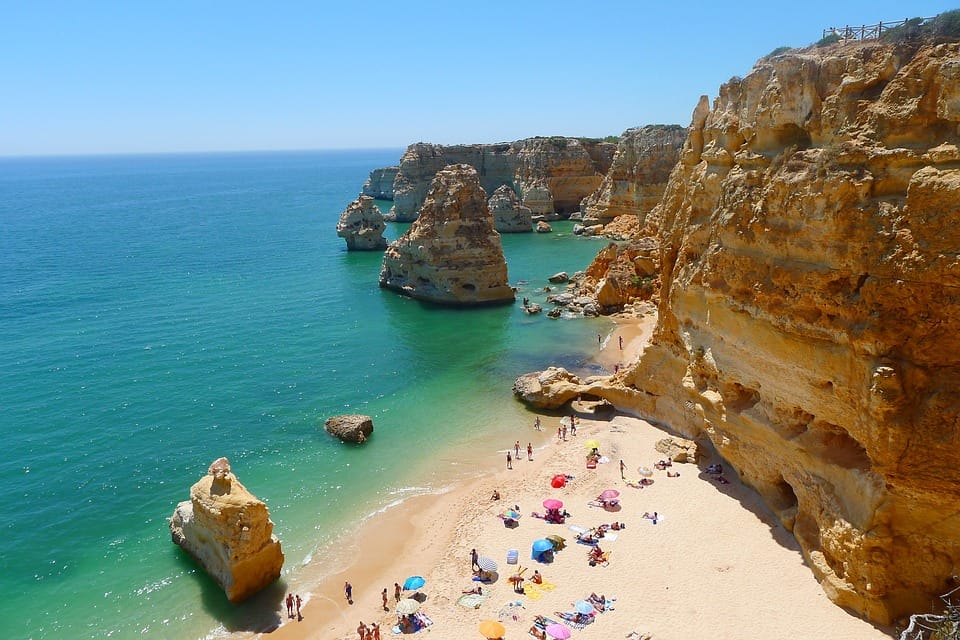 Praia no Algarve - Sul de Portugal