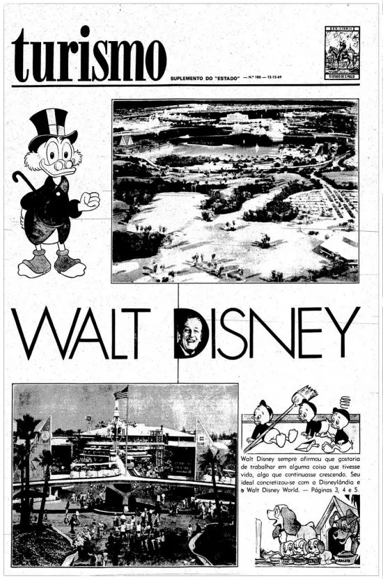 Acervo Estadão mostra matéria de 1969 - Disney Worl em Construção
