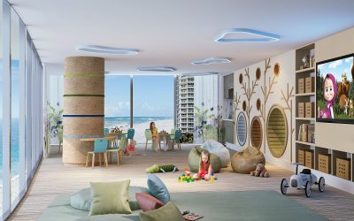 De Kids Concierge a verdadeiros parques aquáticos. Conheça os novos e revolucionários “Espaços Kids & Teen” dos condomínios de Miami