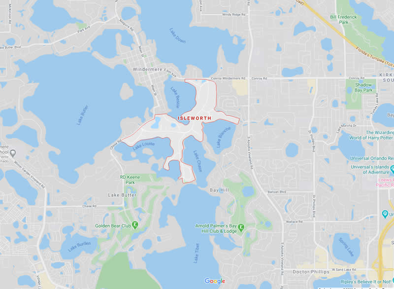 Comunidade de Isleworth perto de Orlando, Flórida