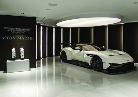 Aston martin tower art